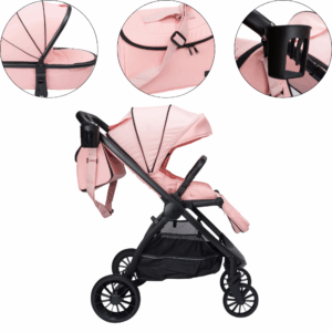 CĂRUCIOR PREMIUM Pentru Copii - Sistem 2 in 1, Landou și Accesorii - VELVET Rose by VELVET KIDS