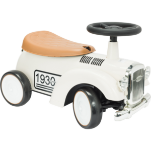 Mașinuță Retro Ride-on, crem, 58x27x35cm, pentru copii cu vârsta între 12 – 36 luni