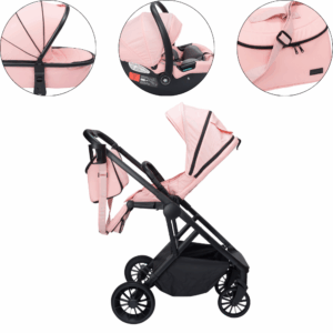 CĂRUCIOR PREMIUM Pentru Copii - Sistem 3 in 1 cu Accesorii - VELVET Glow by VELVET KIDS