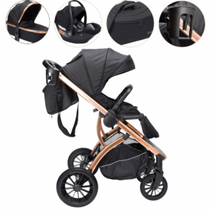 CĂRUCIOR PREMIUM Pentru Copii - Sistem 3 in 1 cu Accesorii - VELVET Majestic by VELVET KIDS